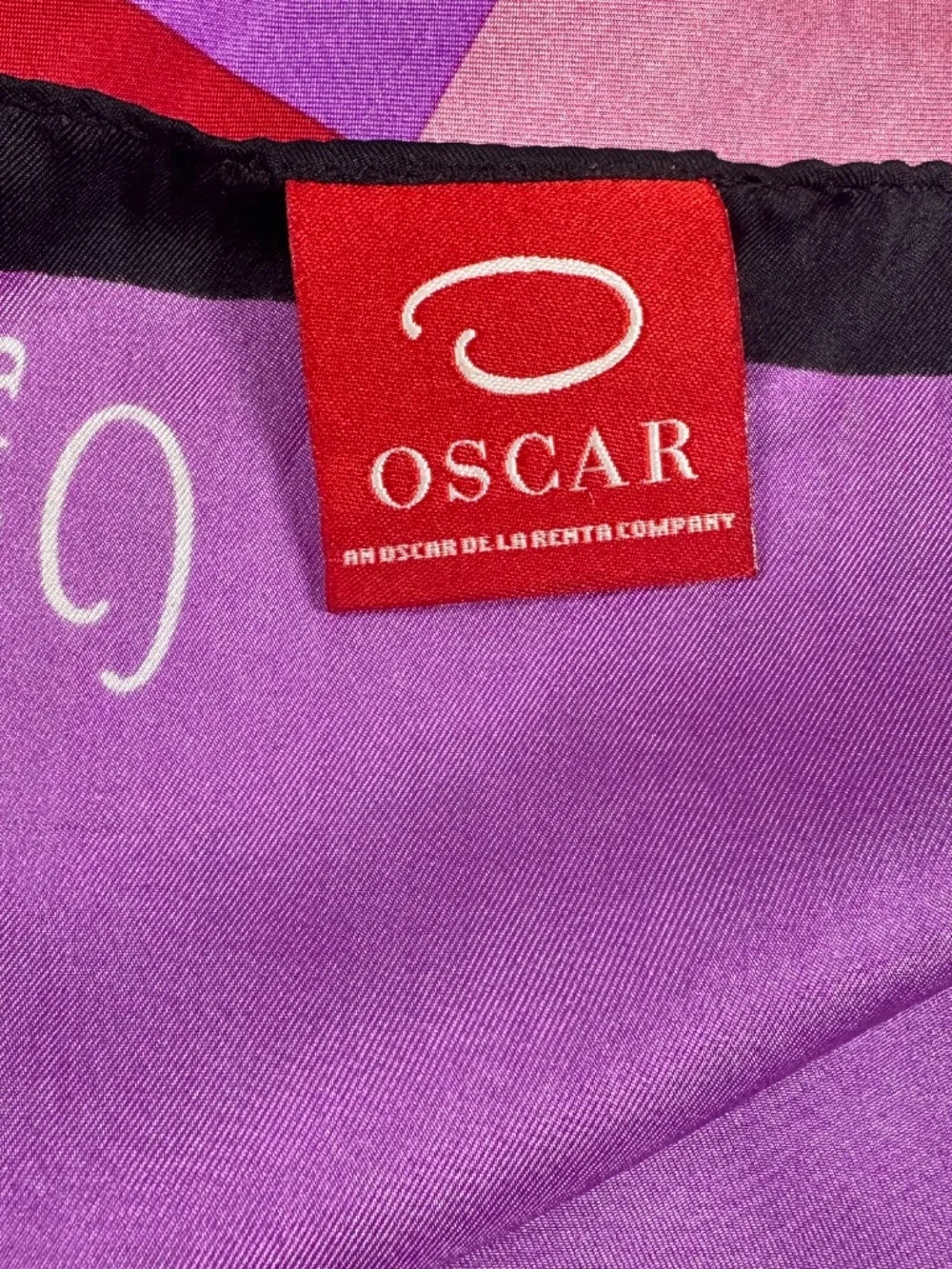 Beautiful Vintage Oscar de la Renta 100% Silk Square Scarf Colorblock 34.5x34.5